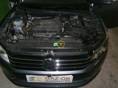 Установка ГБО на авто Volkswagen Passat TSI USA газ на машину Gaz Ok Газ ОК Киев